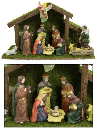 11 Piece Nativity Scene – 38cm (stable)