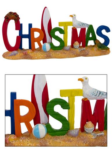 Resin Beach Christmas Sign Ornament – 20cm