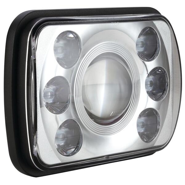 LED Rectangle Low Beam Headlight, Ignite 7×5 Chrome