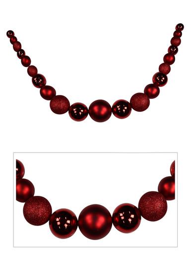 Large Red Bauble Swag Garland – 1.8m