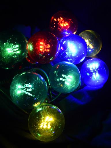 10 Clear G60 Festoon Christmas Party Lights With 50 Multi Colour LEDs – 5m