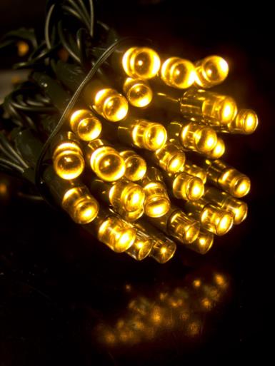 500 Warm White LED Concave Bulb String Lights – 25m
