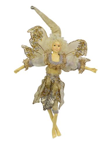 Metallic Gold Christmas Fairy Elf Hanging Ornament – 35cm
