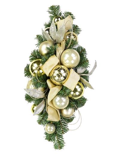 Gold & Champagne Bauble Pre-Decorated Pine Centrepiece – 60cm