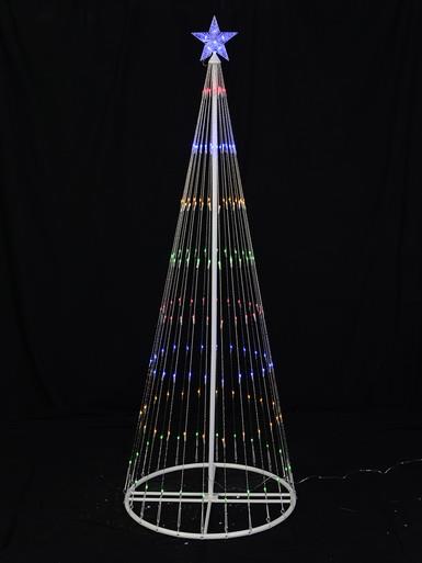 Multi Colour Digital LED String Fairy Light Conical Outdoor Christmas Tree – 1.9m