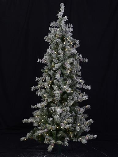 Pre-Lit & Snow Flocked Hakuba Christmas Tree With 676 Tips – 1.8m