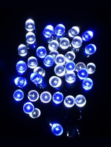 1000 Blue & Cool White LED Concave Bulb Christmas Fairy String Lights – 50m