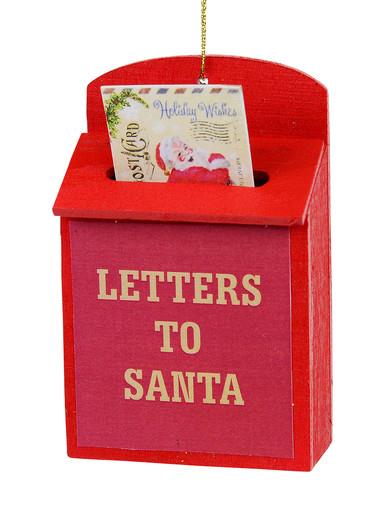 Red Letter to Santa Mailbox Hanging Ornament – 90mm