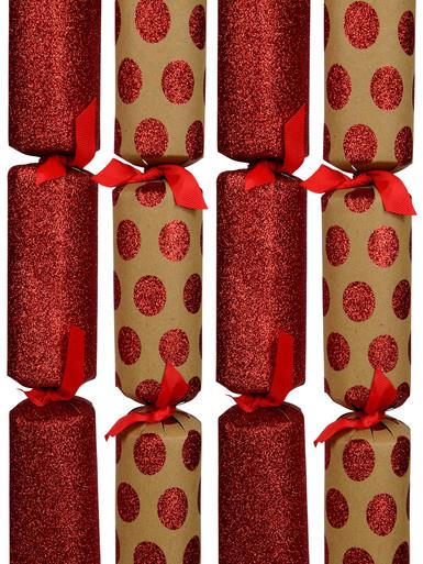 Red Glitter Design Bon Bons – 37cm x 10 Pack
