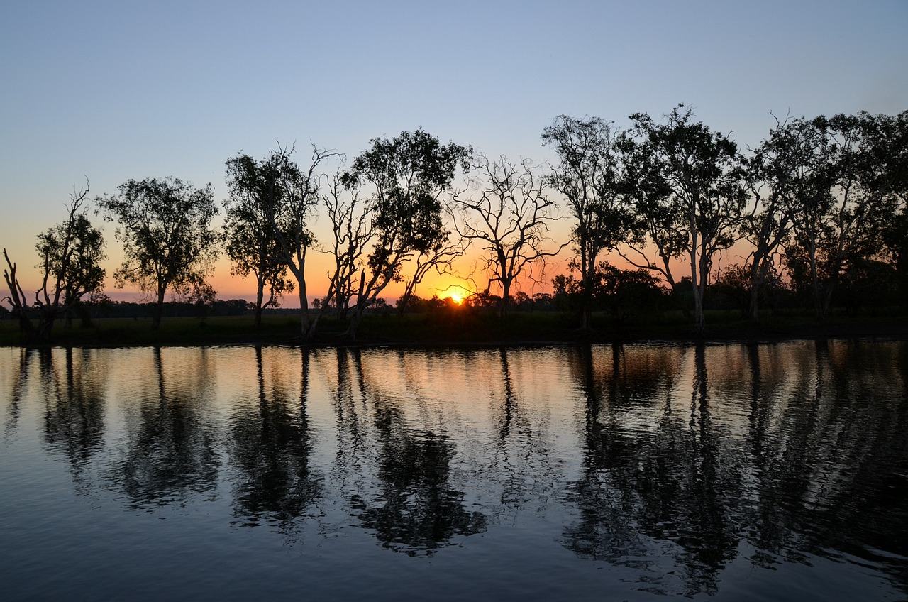 Twilight Reflections: Embracing the Serene Beauty of an Outback Billabong